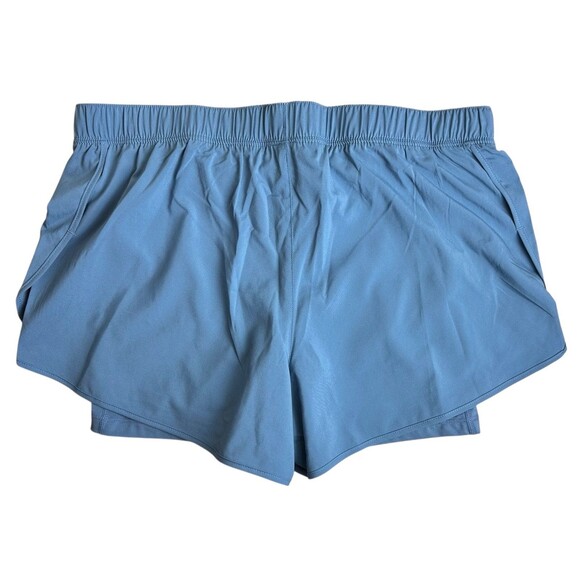 NEW BALANCE Women's 2-in1 Sport Shorts Training Running Under Short Size XL Blue - Picture 2 of 7